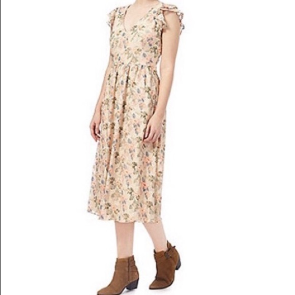 COPY - Red Herring multi-colored floral print midi dress - Picture 1 of 5